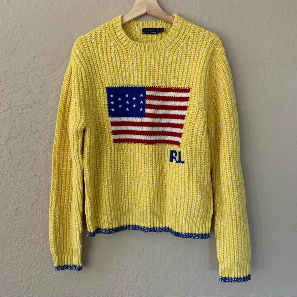 Polo Ralph Lauren Flag Wool Blend Sweater Medium